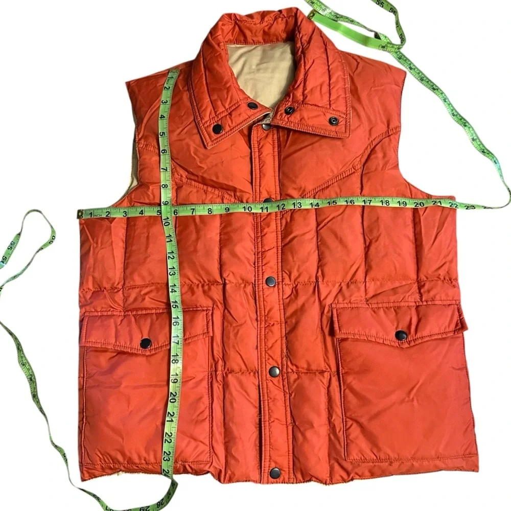 Vintage Aventura Down Feather Duck Reversible Puff Vest Men's Sz M
